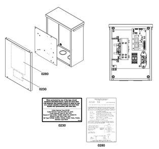 Decals Group - Ats Informational Diagram and Parts List for 071055-01  Briggs and Stratton Generator
